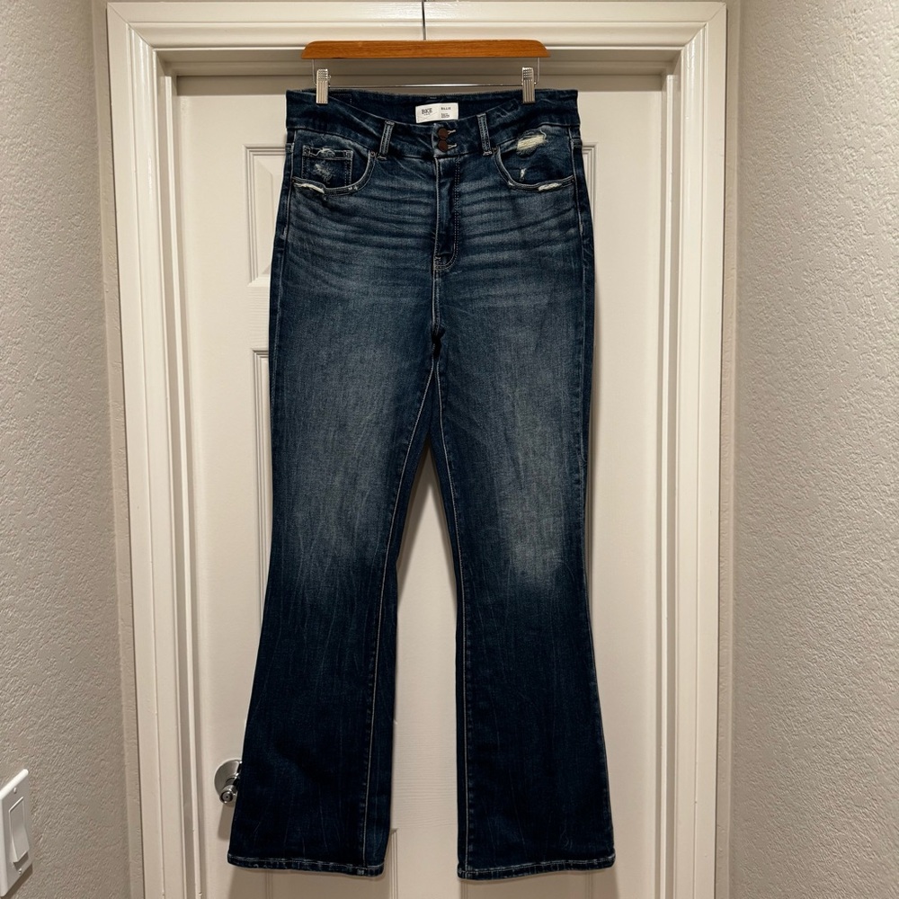 BKE Billie Design, Slim Fit High Rise Bootcut Men’s Blue Jeans Size 34 x 33 1/2